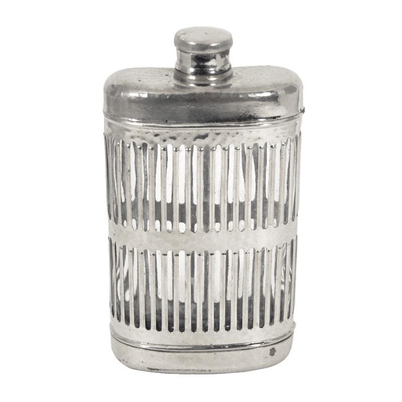 Chrome Plated Caged Glass Flask | The Hour Shop Vintage