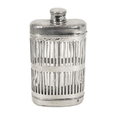 Chrome Plated Caged Glass Flask | The Hour Shop Vintage