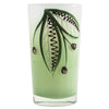 The Hour Shop Vintage Cocktail Glasses, Hand Painted Light Green Frosted Collins Glasses