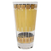 Fred Press Gold Crown Yellow Stripe Collins Glass | The Hour Shop