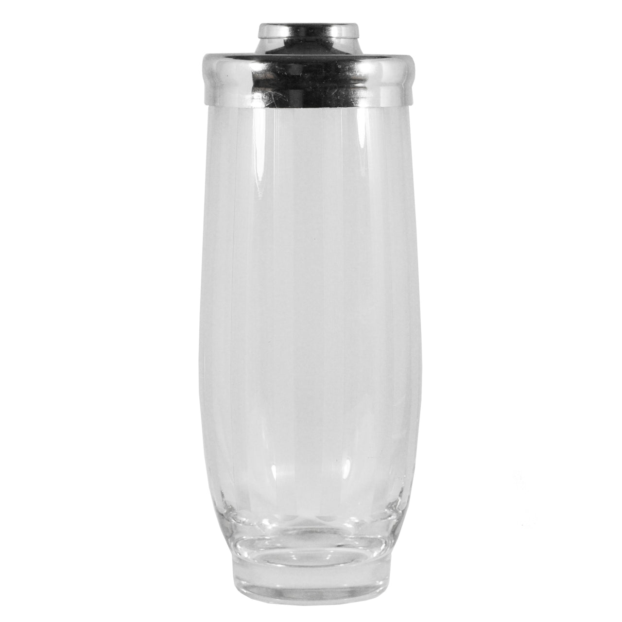 Vintage Rounded Etched Lines Glass Cocktail Shaker | The Hour Shop