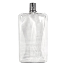 Clear Glass Chrome Top Flask | The Hour Shop Vintage Barware