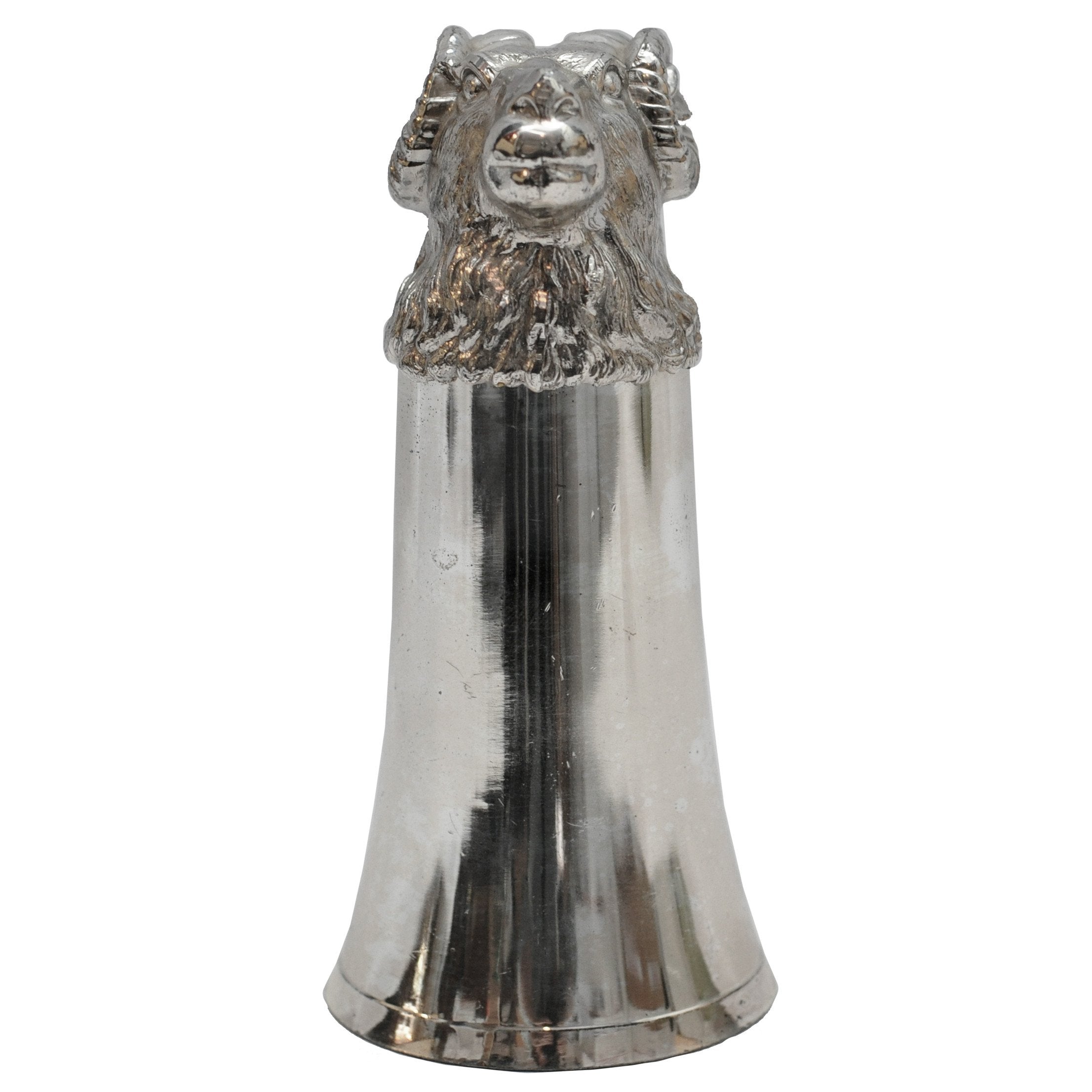 Vintage Silver Plate Rams Head Stirrup Cup | The Hour Shop