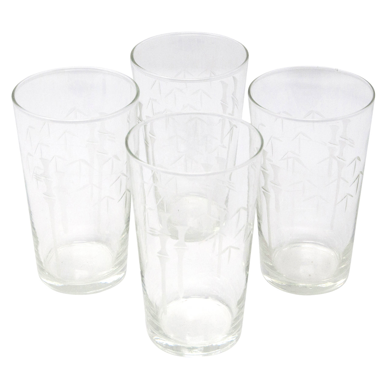 Vintage Sasaki Etched Bamboo Collins Glasses | The Hour Shop