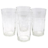 Vintage Sasaki Etched Bamboo Collins Glasses Front View | The Hour Shop