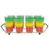 Vintage Red Yellow & Green Band Glass Caddy, The Hour Shop
