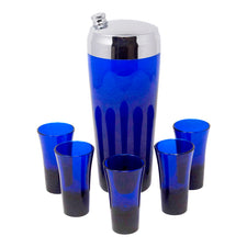 Cobalt Blue Cocktail Shaker Set