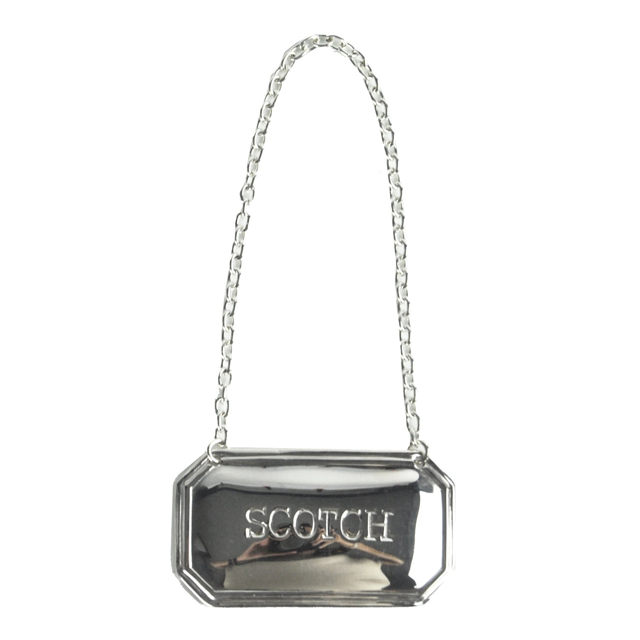 Silver Plate Scotch Decanter Label | The Hour Shop Barware