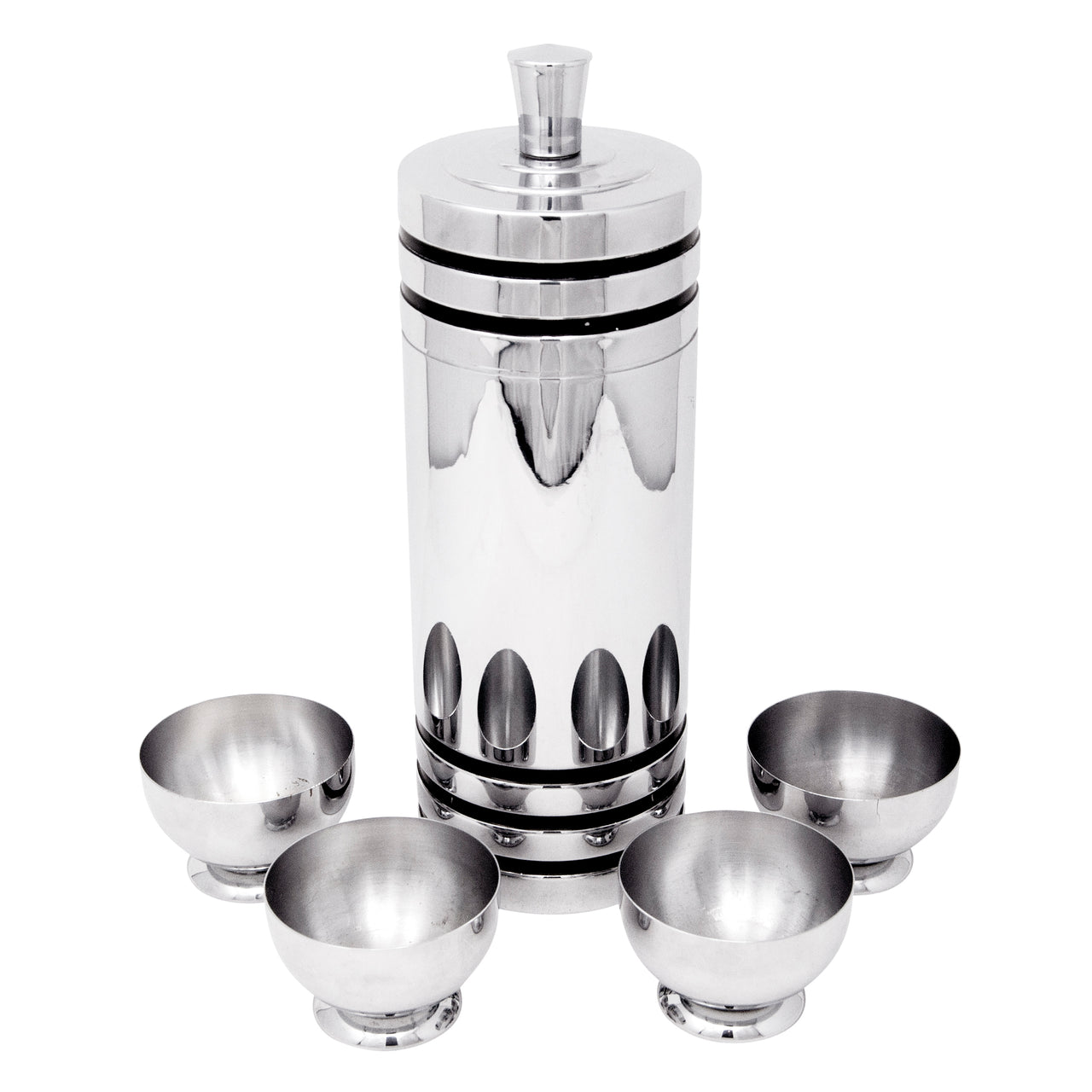 Vintage Chase Gaiety Black Lines Cocktail Shaker Set | The Hour Shop