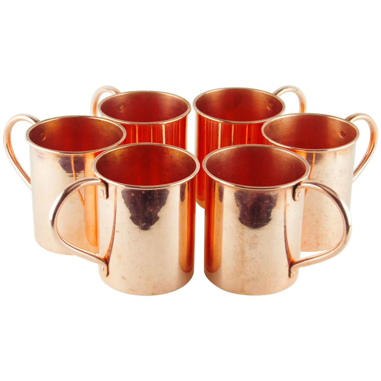 Vintage Solid Copper Moscow Mule Mug Set