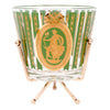 Vintage Gold & Green Ice Bucket Cocktail Set Ice Bucket and Caddy | The Hour Shop