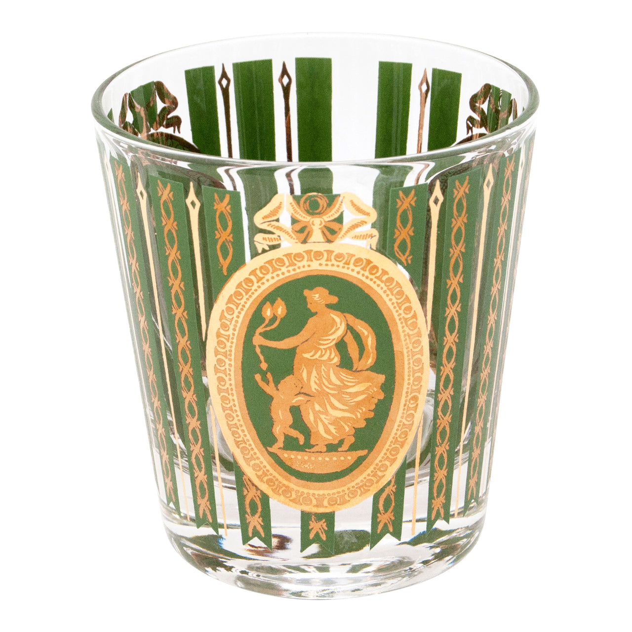 Vintage Gold & Green Ice Bucket Cocktail Set The Hour Shop