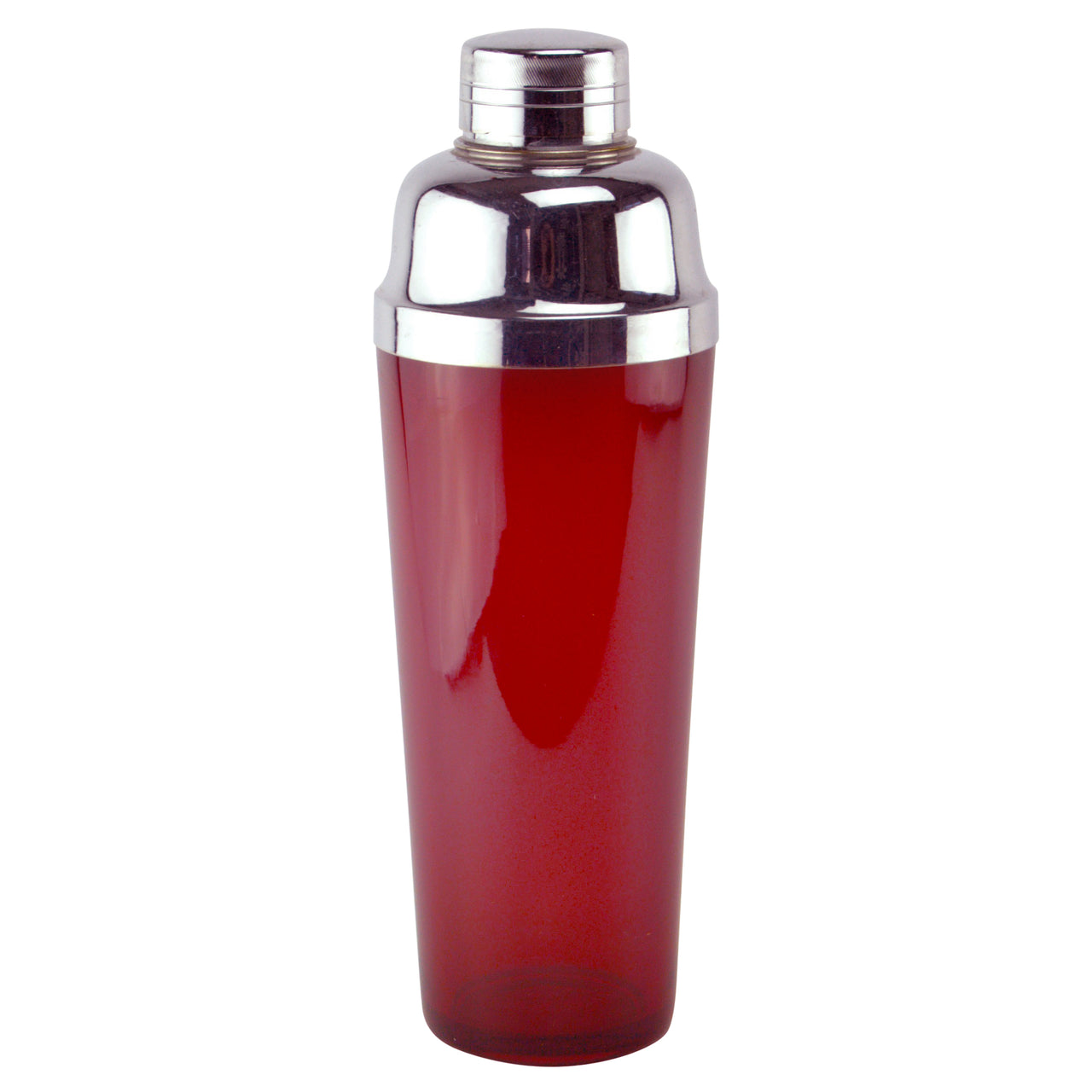 Ruby Red Tall Glass Cocktail Shaker