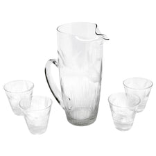 Vintage Etched Duck and Reeds Cocktail Pitcher Set | The Hour Shop