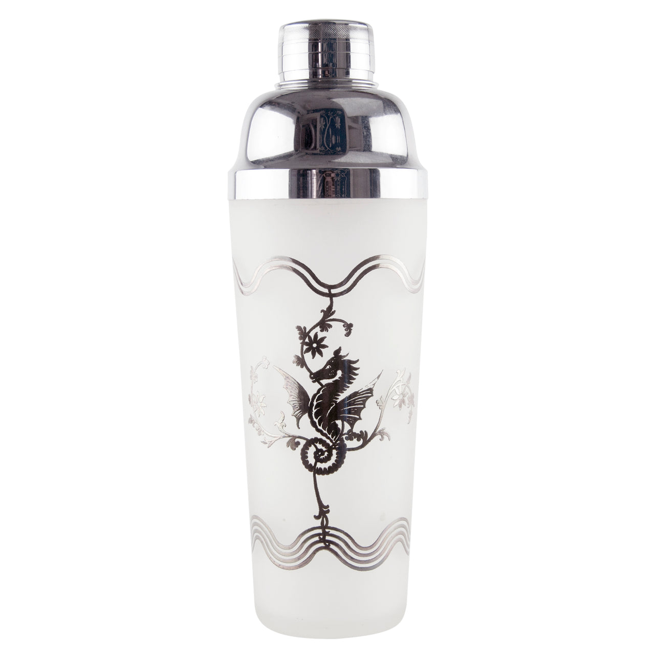 Sterling Dragon Frosted Glass Cocktail Shaker