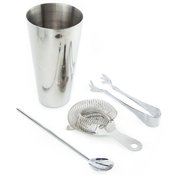 Vintage Mr Bartender Stainless Steel Bar Tool Set The Hour Shop vintage-mr-bartender-stainless-steel-bar-tool-set-the-hour-shop