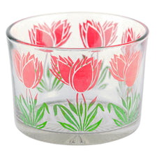 Vintage Red Tulip Glass Ice Bucket | The Hour Shop