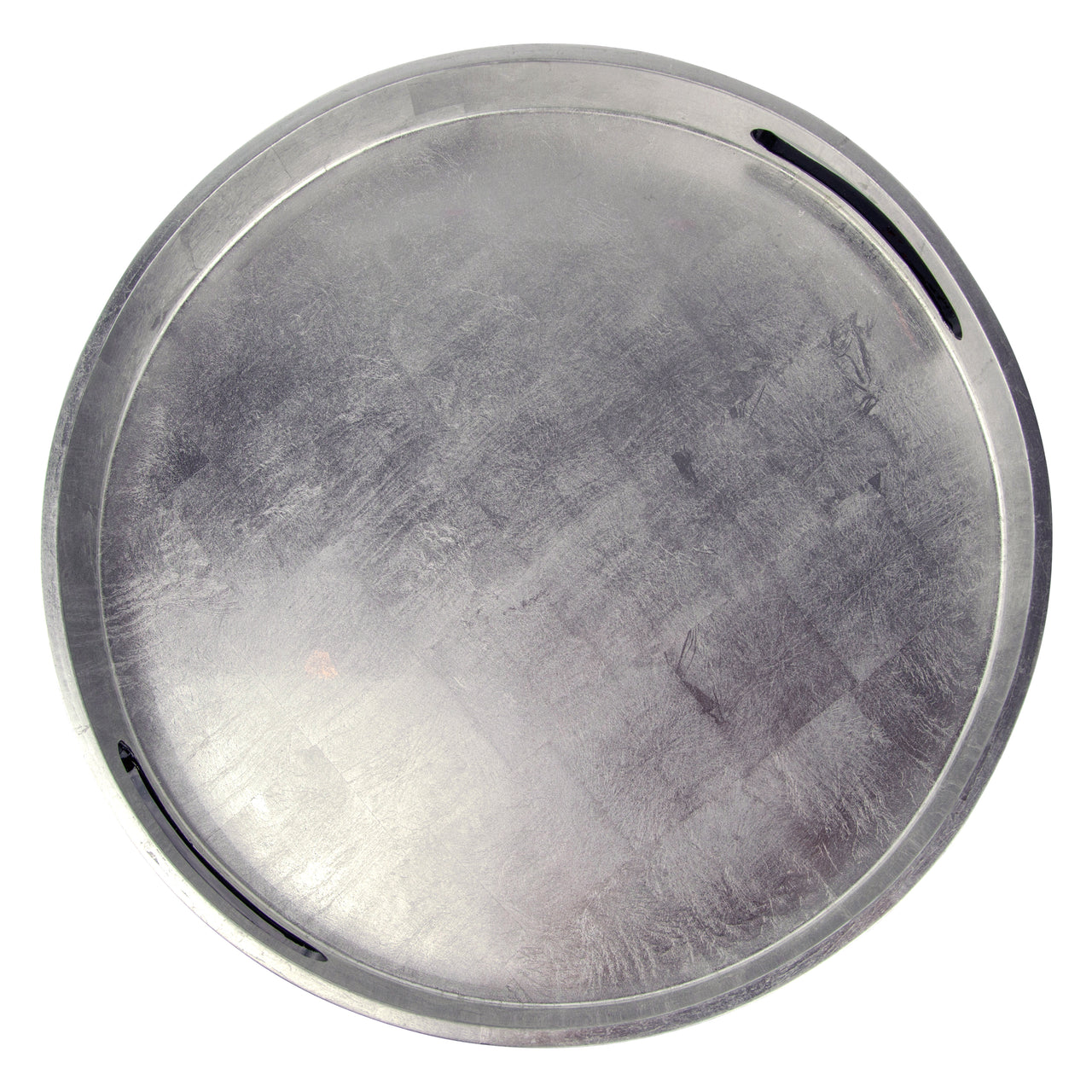 Round Silver Leaf Lacquer Tray | The Hour Shop Home Decor