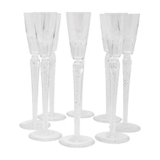 Vintage Tall Twisted Stem Cordial Glasses Front | The Hour Shop