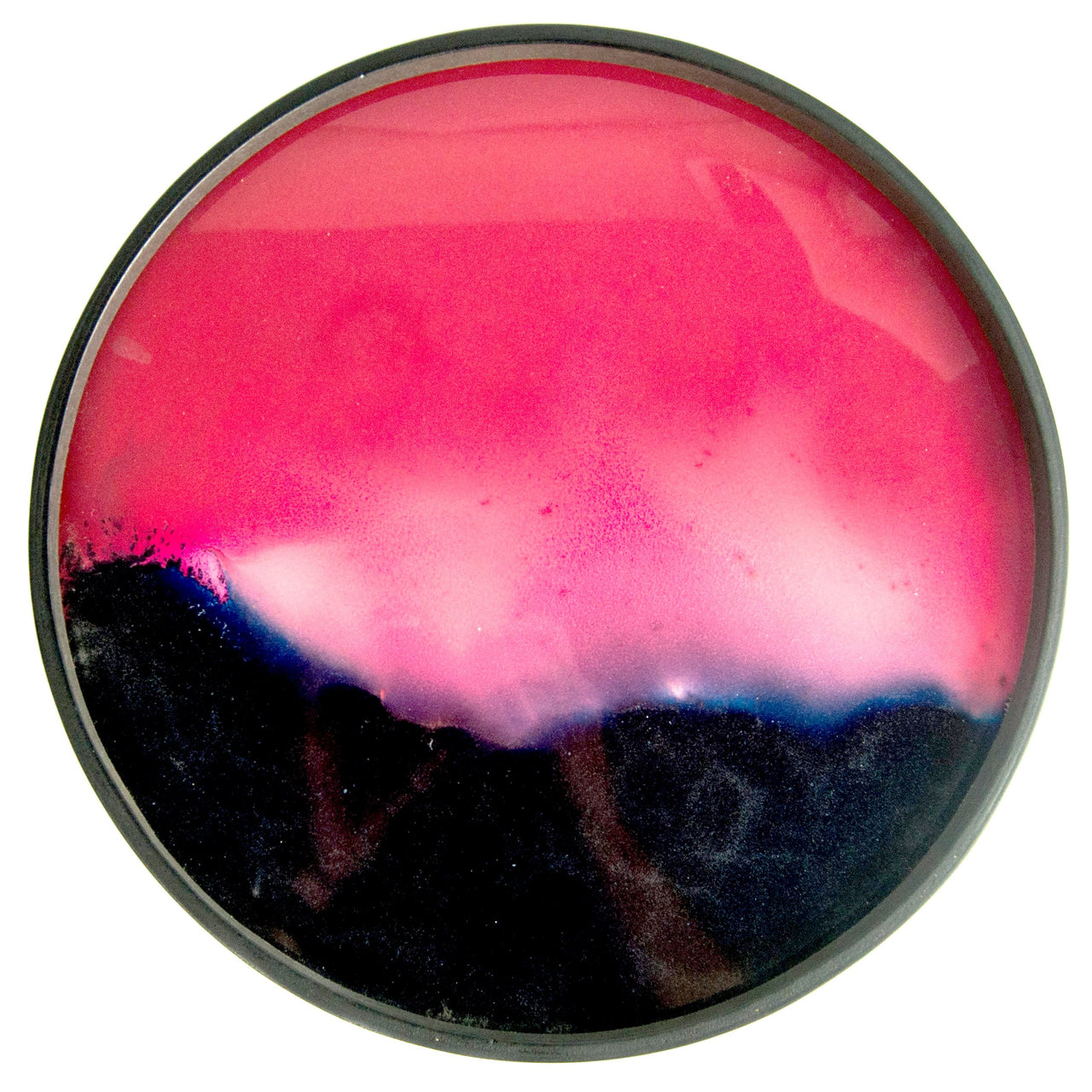 Midnight Raspberry Reverse Painted Glass Tray | The Hour Shop