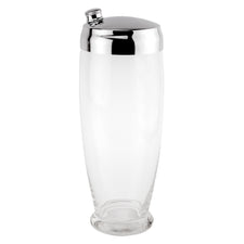 Clear Glass Footed Cocktail Shaker