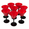 Vintage Red Cup Black Stem Cocktail Glasses Top | The Hour Shop