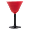 Vintage Red Cup Black Stem Cocktail Glass Front | The Hour Shop