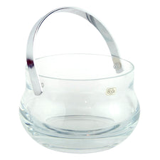 Boda Clear Glass Ice Bucket with Handle | The Hour Barware