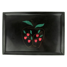 Vintage Couroc Red Apple Tree Rectangular Tray | The Hour Shop
