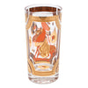 Vintage Fred Press Orange Trojan Horse Collins Glass | The Hour Shop