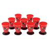Vintage Red & Black Hand Painted Roosters Cocktail Glasses | The Hour Shop