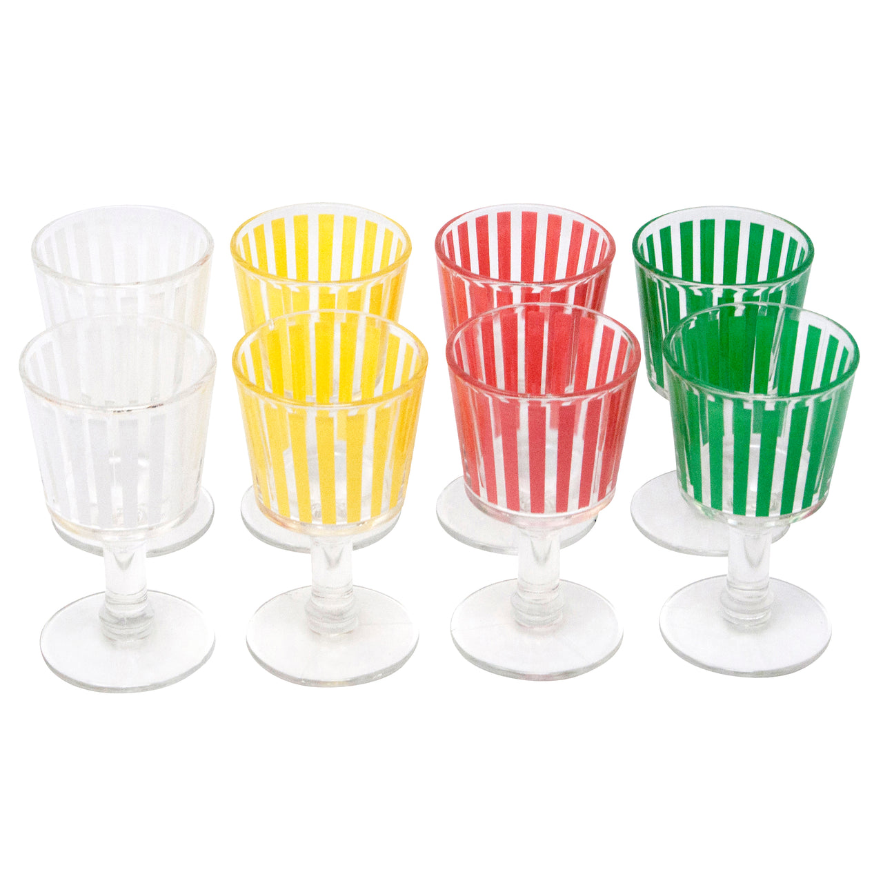 Multi Color Pastel Stripe Cocktail Stems