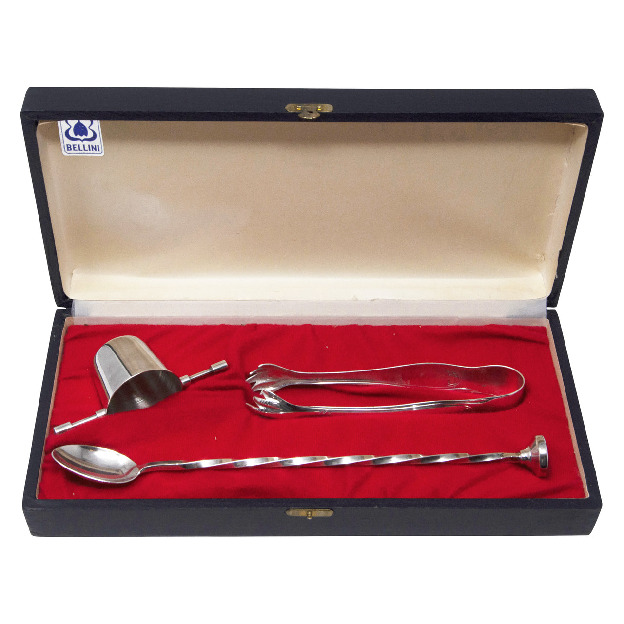 Vintage Bellini Boxed Silver Plate Bar Tool Set | The Hour Shop