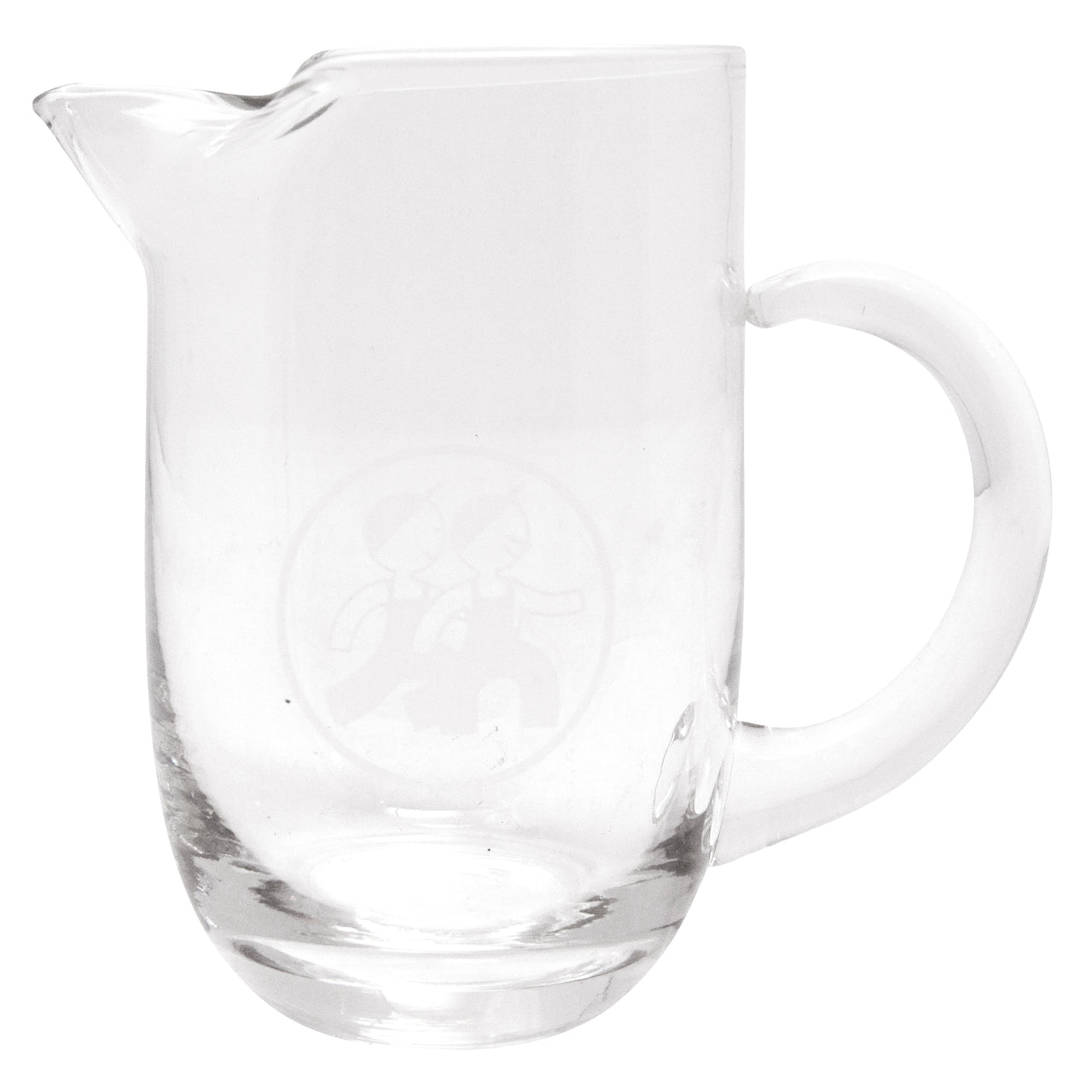 Vintage Etched Boys Small Cocktail Pitcher | The Hour Shop