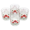 The Modern Home Bar Red Poppy Rocks Glasses Top | The Hour Shop