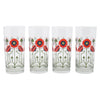 The Modern Home Bar Red Poppy Collins Glasses | The Hour Shop