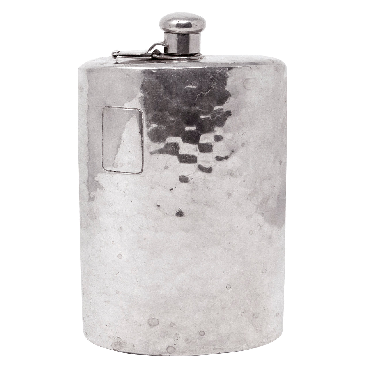 Hammered Chrome Plated German Hip Flask