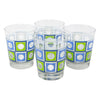 The Modern Home Bar Blue and Green Square Peg Old Fashioned Glasses |The Hour Shop
