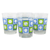 The Modern Home Bar Blue and Green Square Peg Old Fashioned Glasses Front |The Hour Shop