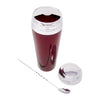 Vintage Ruby Red Cocktail Shaker & Spoon Set Open Shaker | The Hour Shop