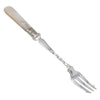 Vintage English Mother of Pearl Twisted Silver Plate Bar Fork Left Side | The Hour Shop