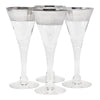 Vintage Dorothy Thorpe Allegro Sterling Band Cordial Glasses Front | The Hour Shop