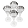 Vintage Dorothy Thorpe Allegro Sterling Band Cordial Glasses Top | The Hour Shop