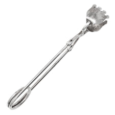 Vintage Silver Plate Prong Claw Mechanical Tong Side | The Hour Shop
