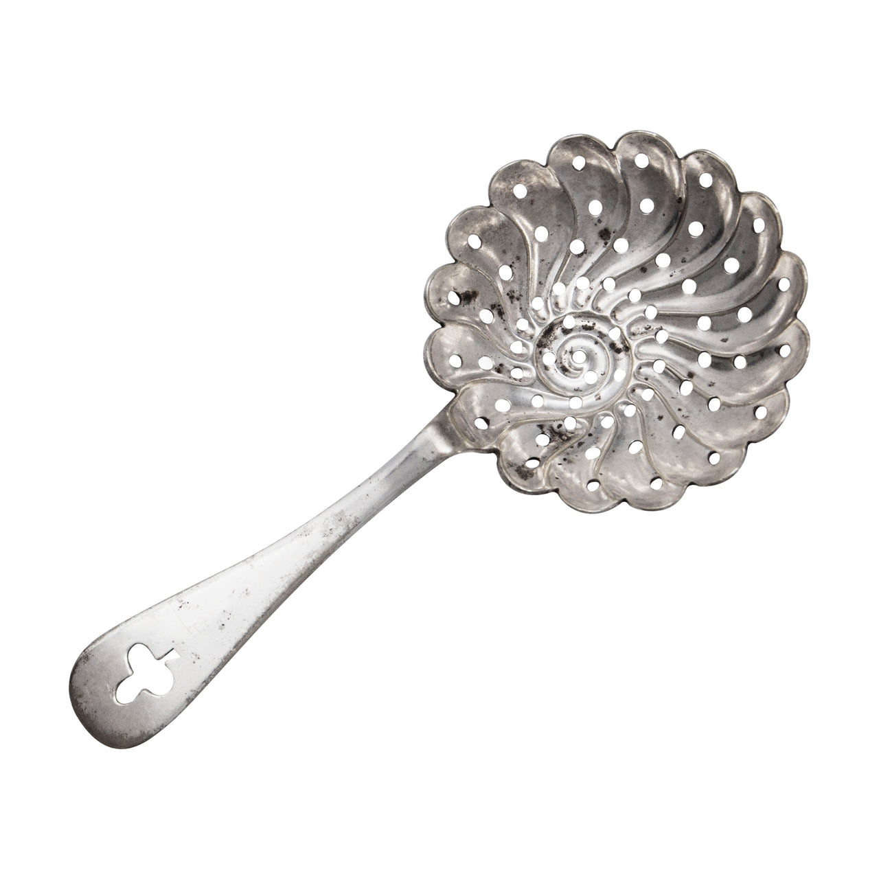 Silver Plate Scalloped Shell Absinthe Spoon