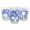 The Modern Home Bar Ribbon Dance Blue Old Fashioned Glasses Front | The Hour Shop