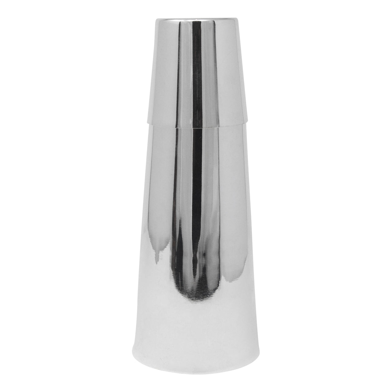 The Modern Home Bar Silver Plate Conical Cocktail Shaker | The Hour Shop