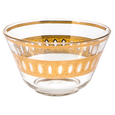 Vintage Culver Antigua 22k. Gold Embossed Punch Bowl | The Hour 