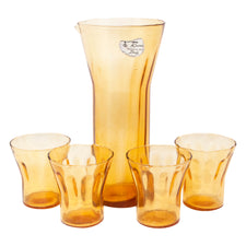 Vintage Italian Rossini Amber Cocktail Pitcher Set | The Hour Shop