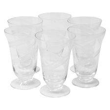 Vintage Etched Swirl Cocktail Glasses | The Hour Shop